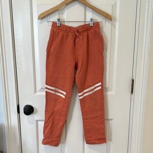 Tea Collection Speedy Stripe Orange  Joggers with White Stripes